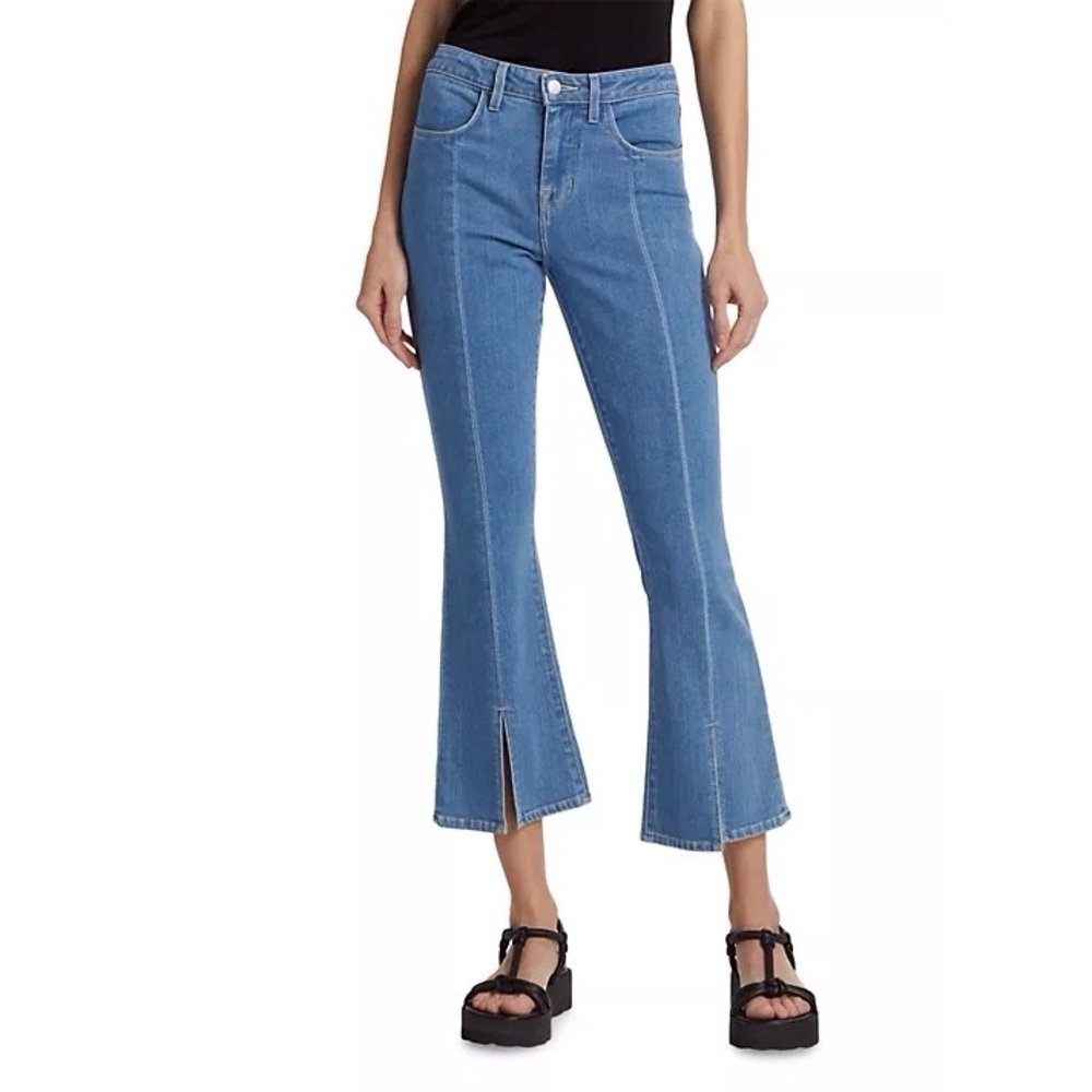 L’AGENCE Rue High Rise Cropped Split Hem Jeans